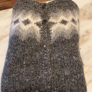 Authentic Icelandic Cardigan Sweater Wool S/M